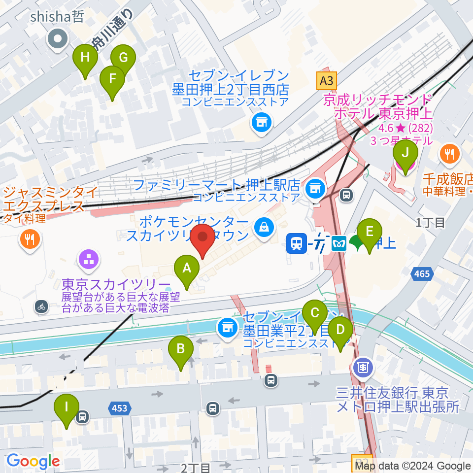 プラネタリウム天空周辺のホテル一覧地図