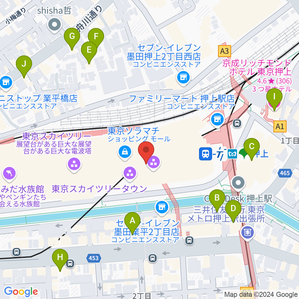 プラネタリウム天空周辺のホテル一覧地図