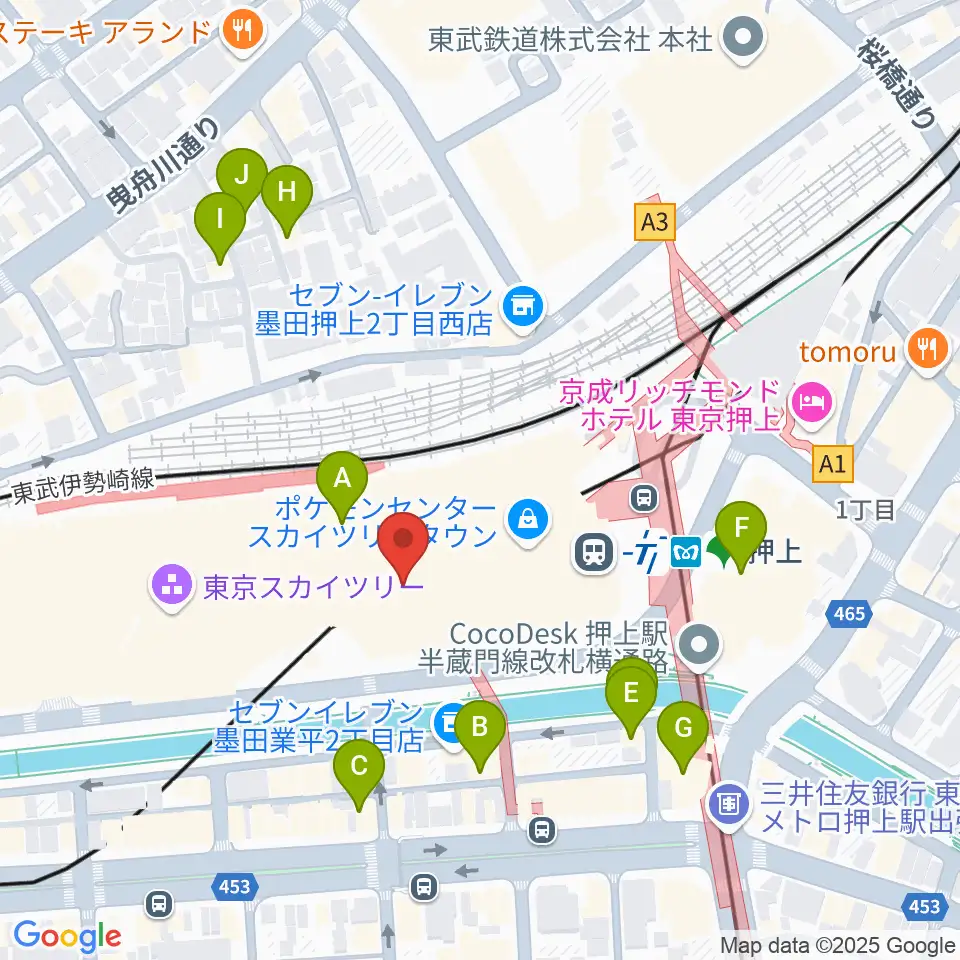プラネタリウム天空周辺のホテル一覧地図