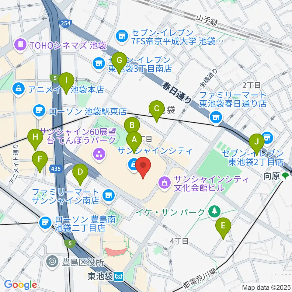 プラネタリウム満天周辺のホテル一覧地図