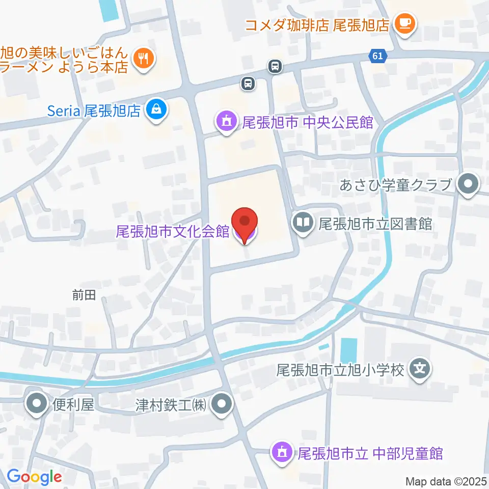 尾張旭市文化会館周辺のホテル一覧地図