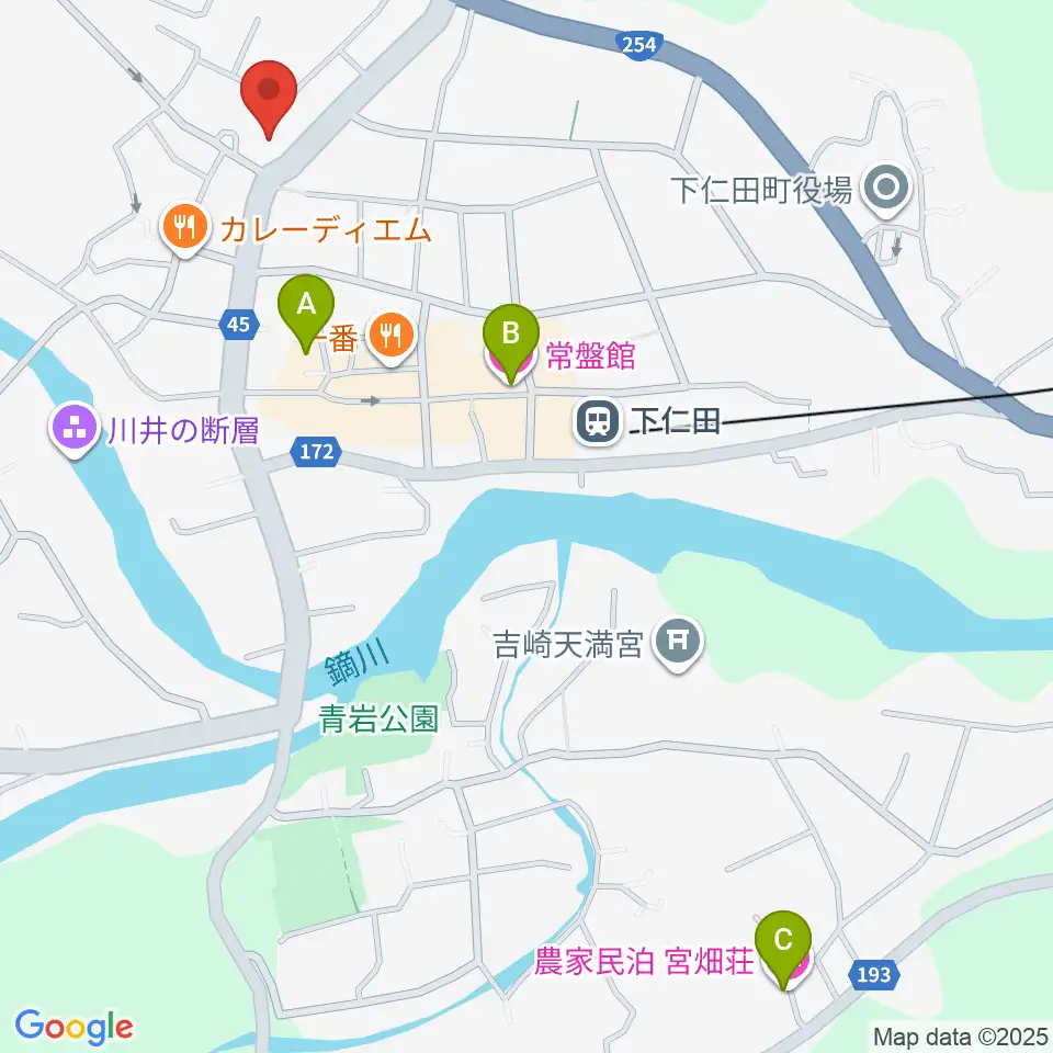 下仁田町文化ホール周辺のホテル一覧地図