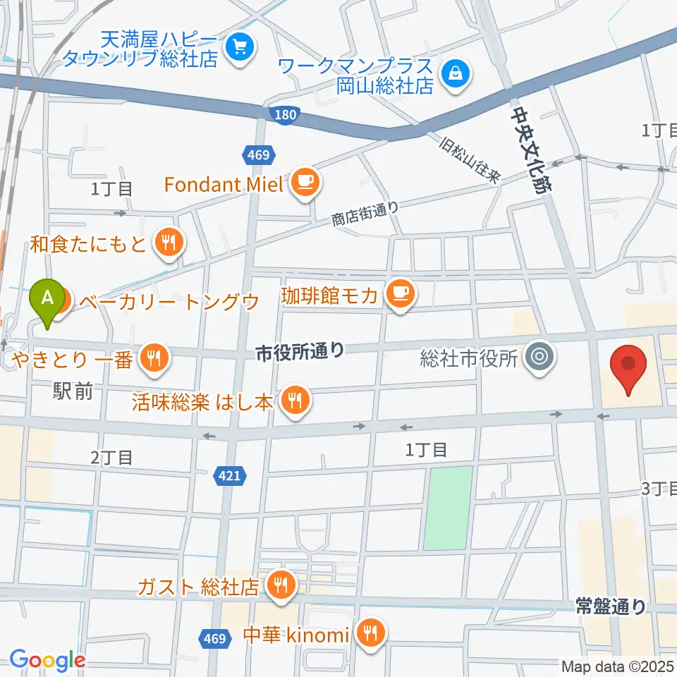 総社市民会館周辺のホテル一覧地図