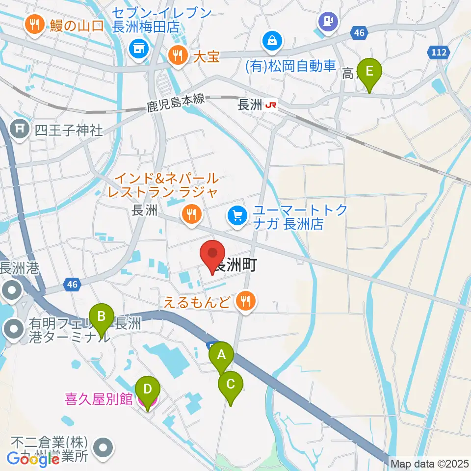 ながす未来館周辺のホテル一覧地図