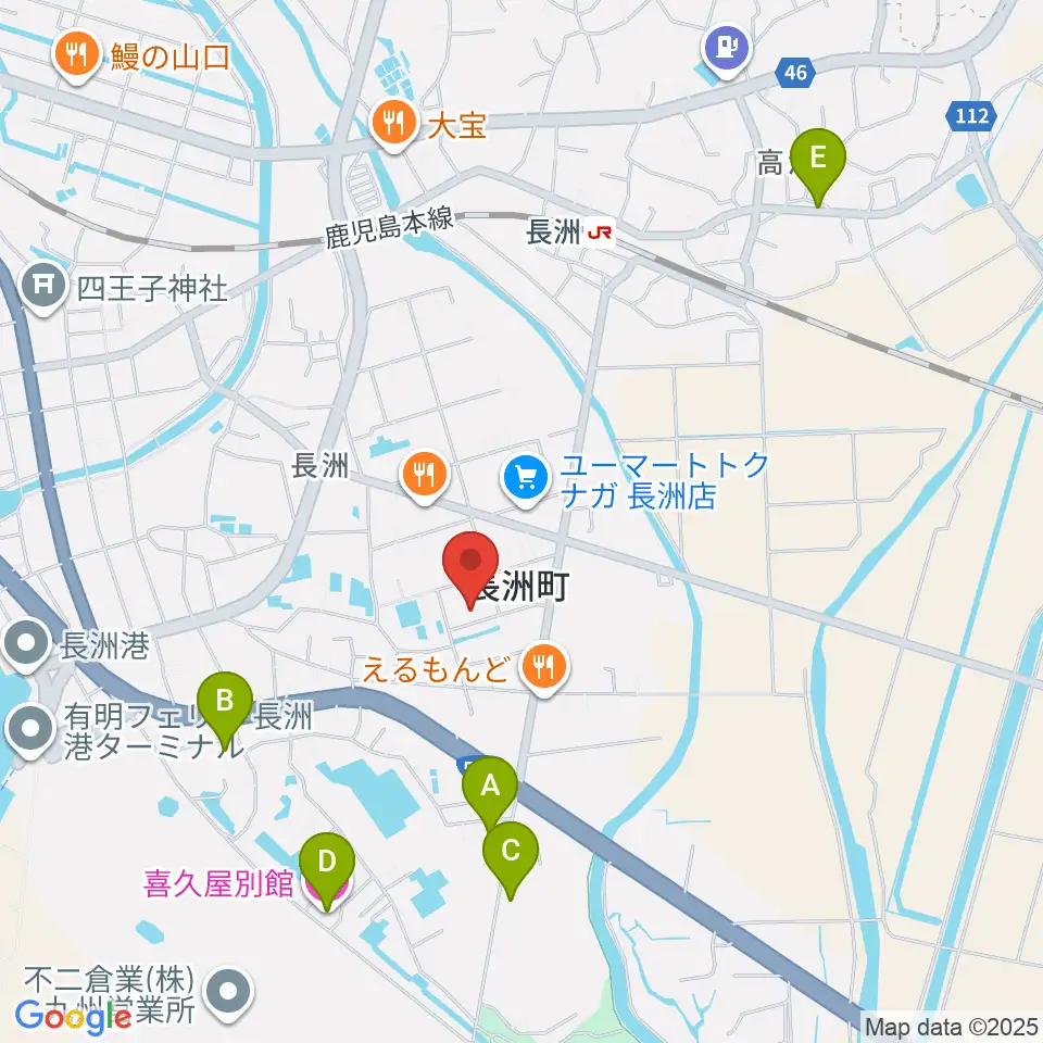 ながす未来館周辺のホテル一覧地図