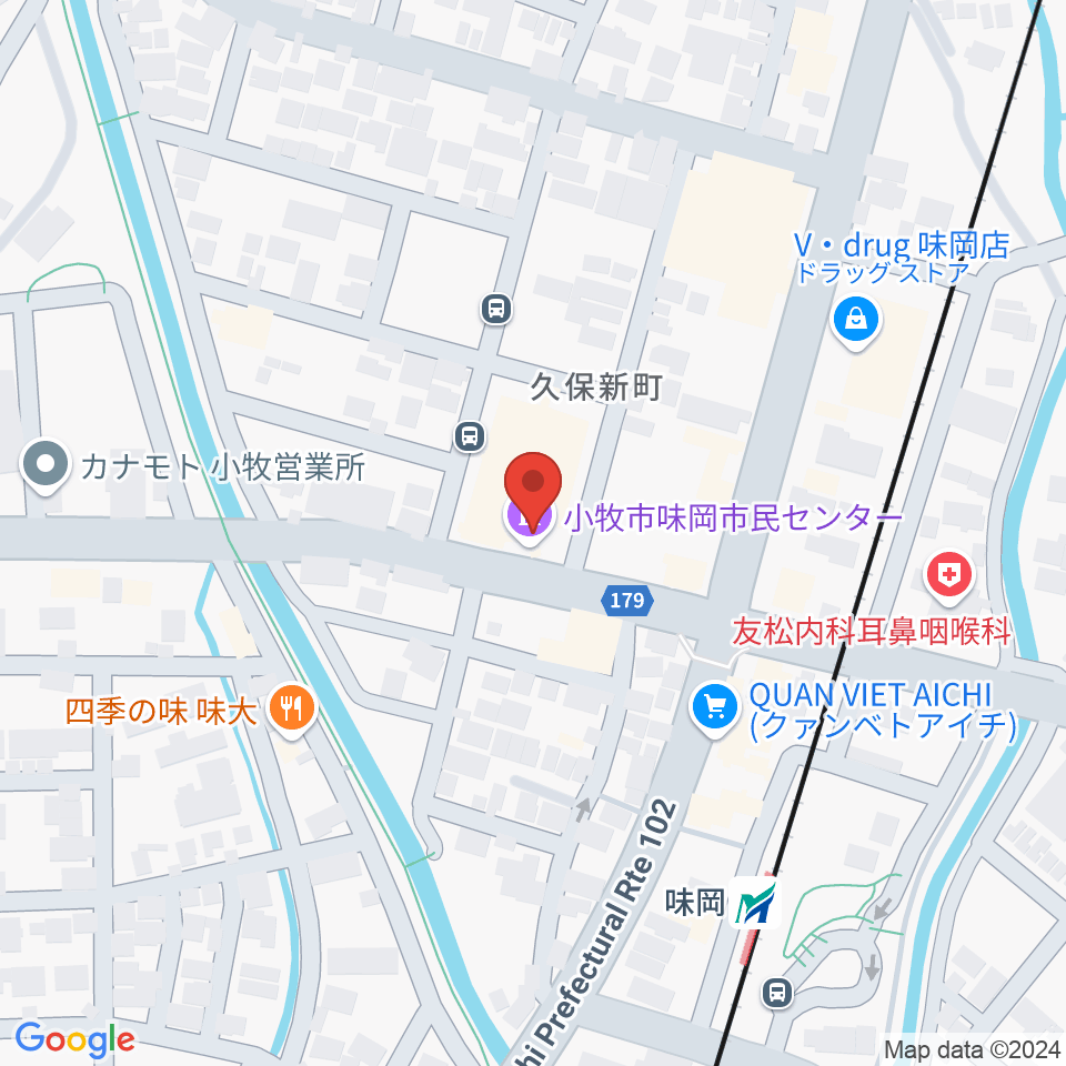 小牧市味岡市民センター周辺のホテル一覧地図