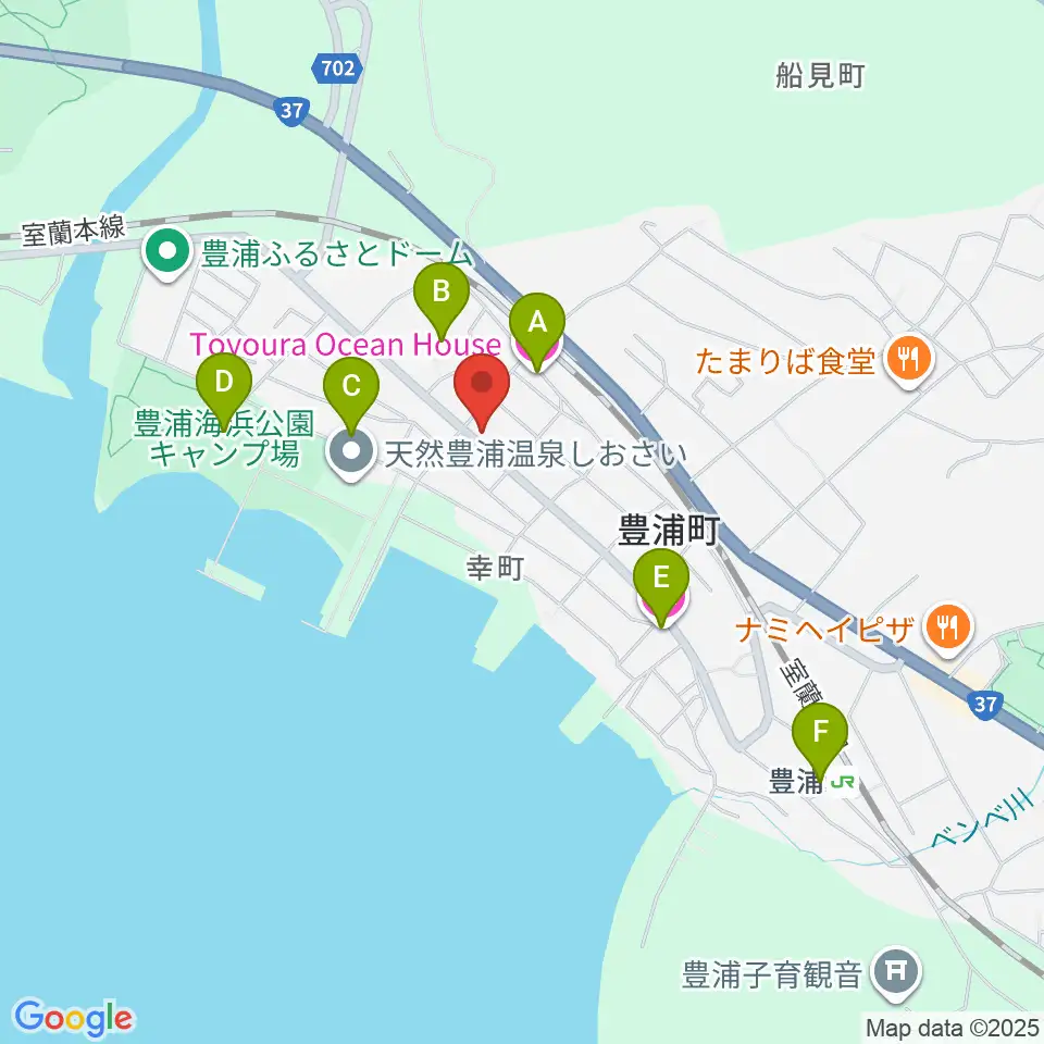 豊浦町地域交流センター とわにー周辺のホテル一覧地図