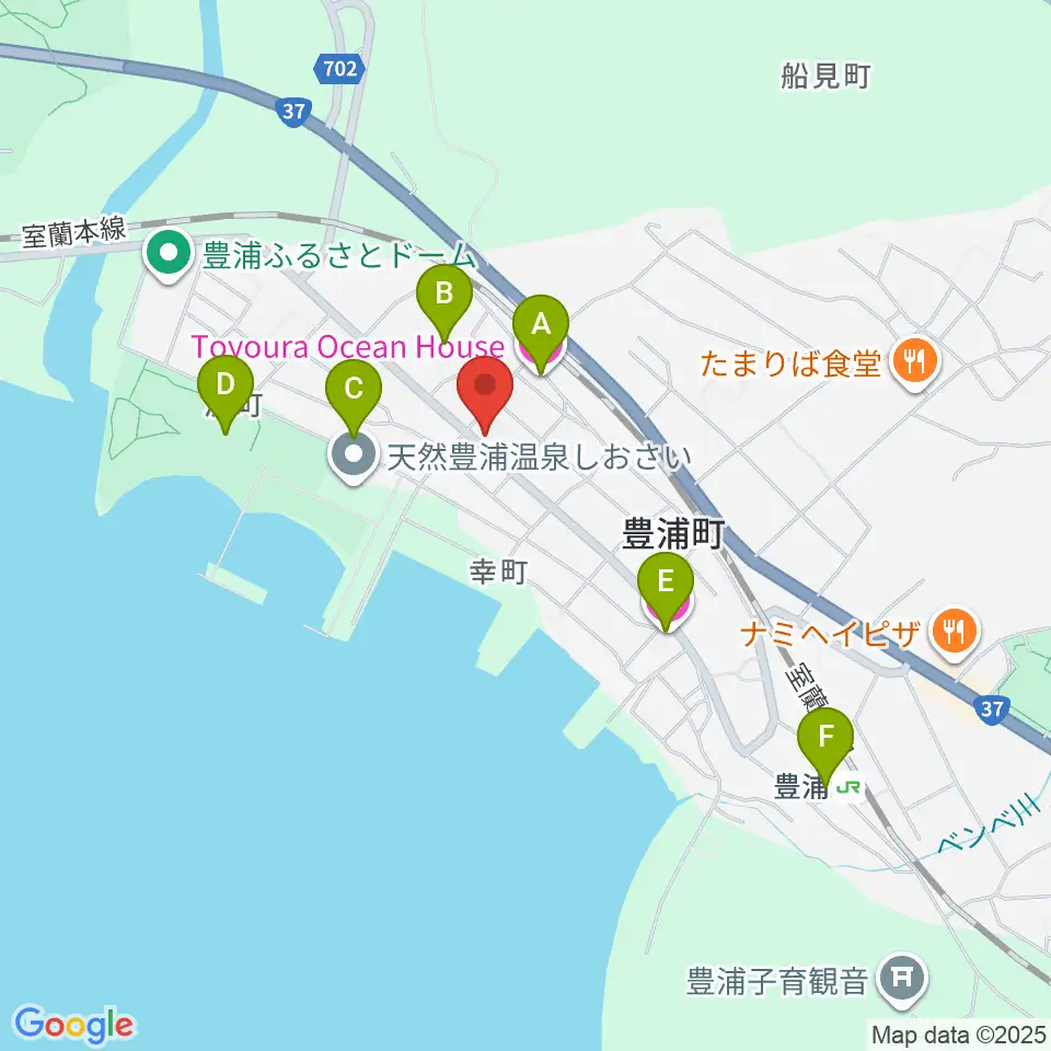 豊浦町地域交流センター とわにー周辺のホテル一覧地図