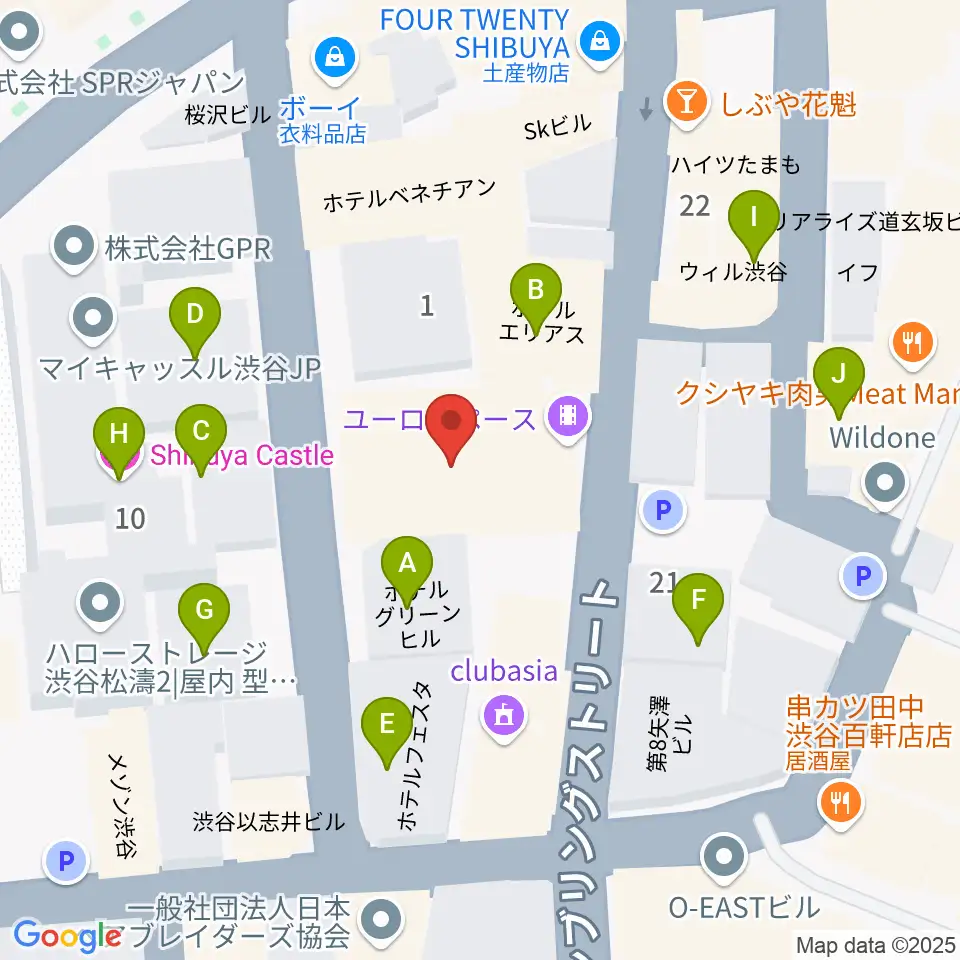 シネマヴェーラ渋谷周辺のホテル一覧地図