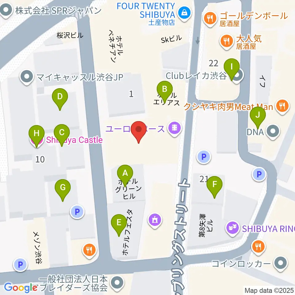 シネマヴェーラ渋谷周辺のホテル一覧地図