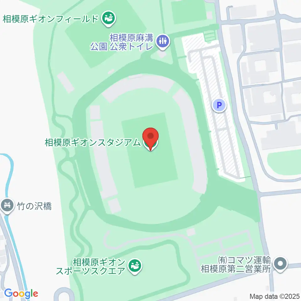 相模原ギオンスタジアム周辺のホテル一覧地図