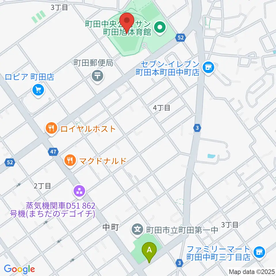 町田市民球場周辺のホテル一覧地図