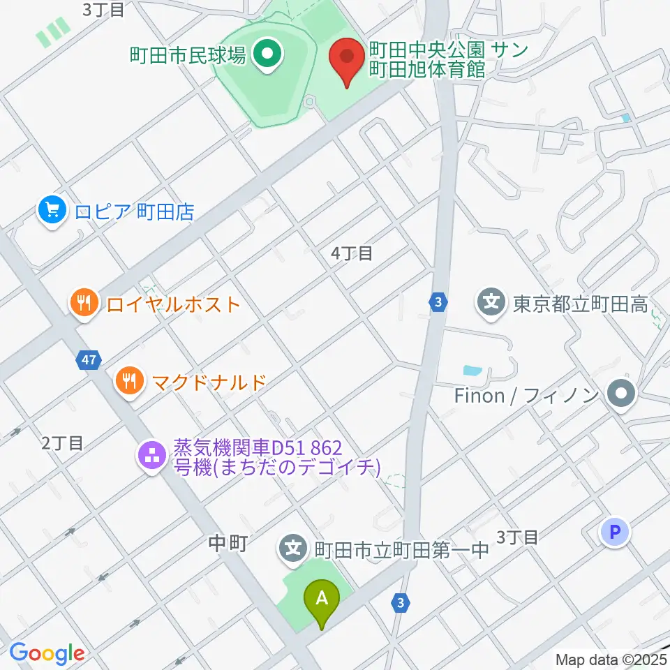 サン町田旭体育館周辺のホテル一覧地図