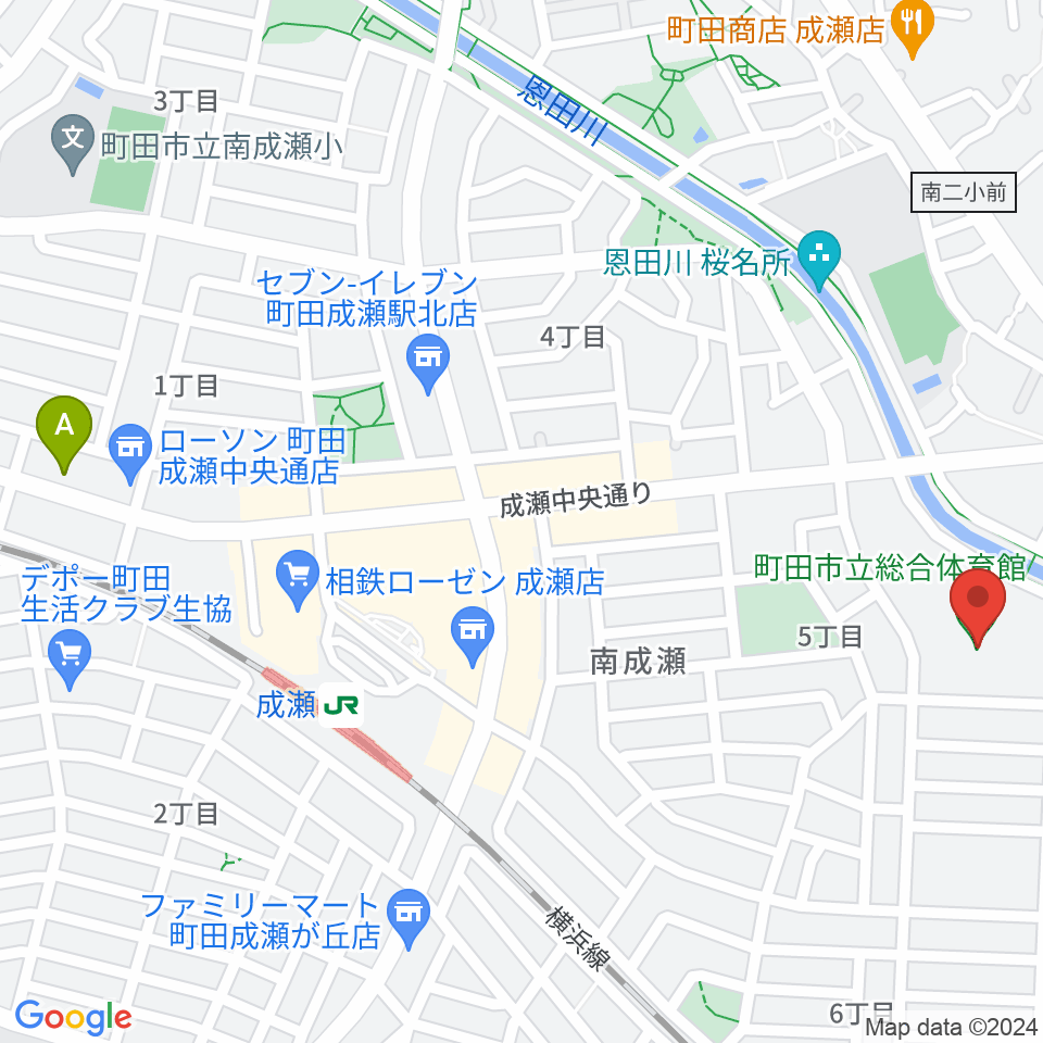 町田市立総合体育館周辺のホテル一覧地図