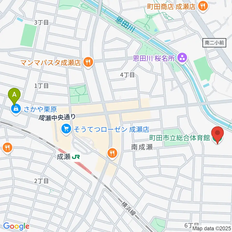町田市立総合体育館周辺のホテル一覧地図
