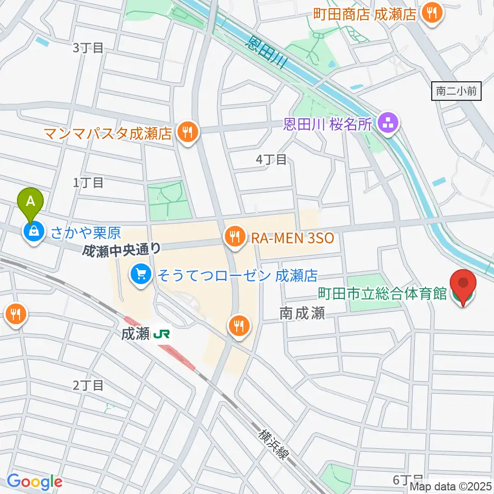 町田市立総合体育館周辺のホテル一覧地図