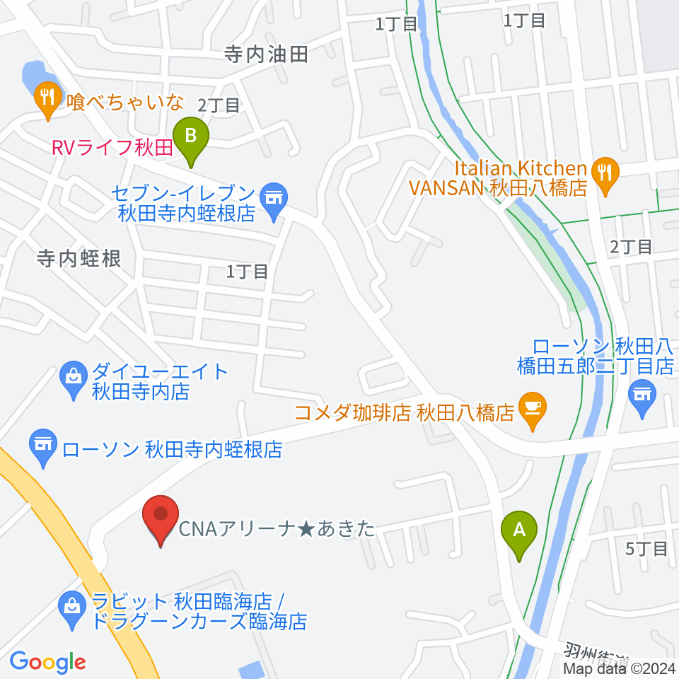 CNAアリーナ★あきた周辺のホテル一覧地図