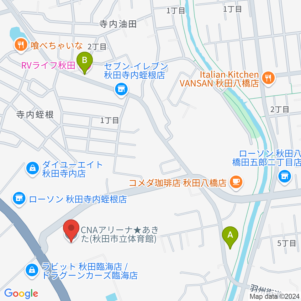 CNAアリーナ★あきた周辺のホテル一覧地図