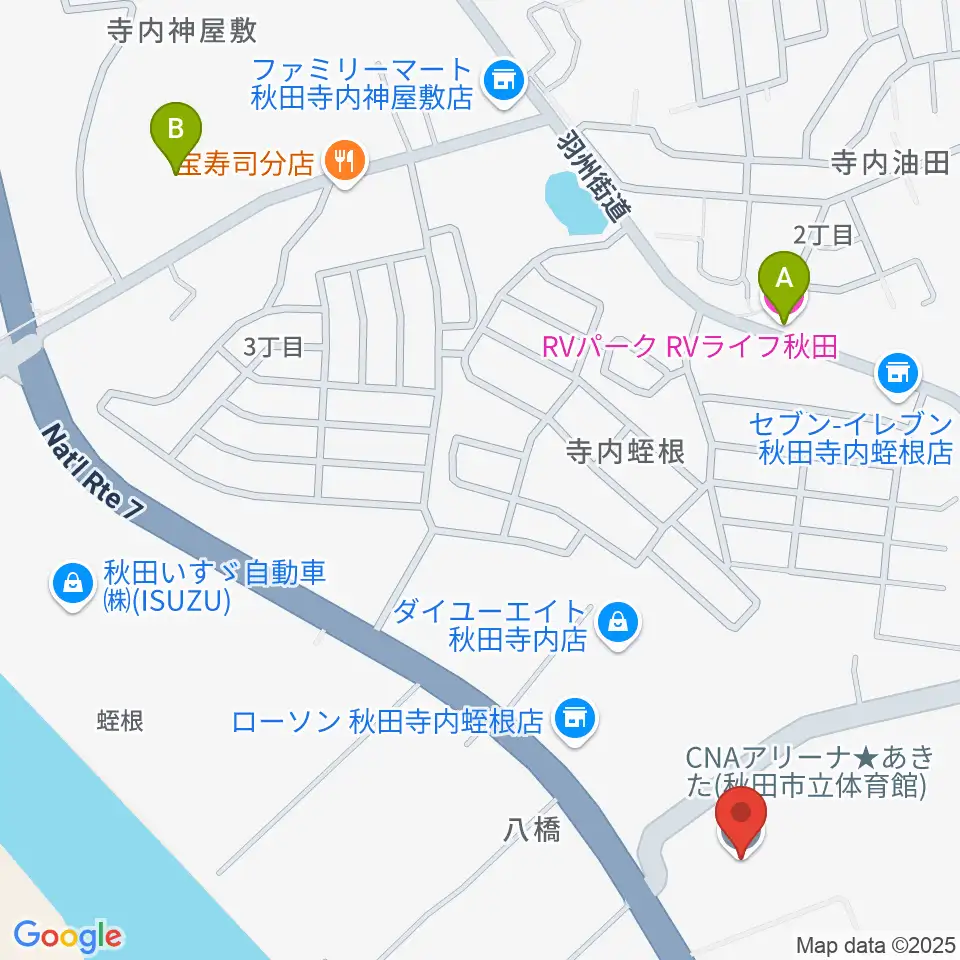 CNAアリーナ★あきた周辺のホテル一覧地図