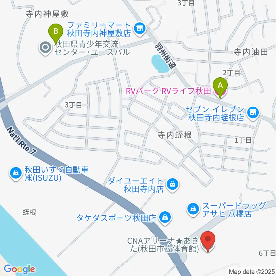 CNAアリーナ★あきた周辺のホテル一覧地図