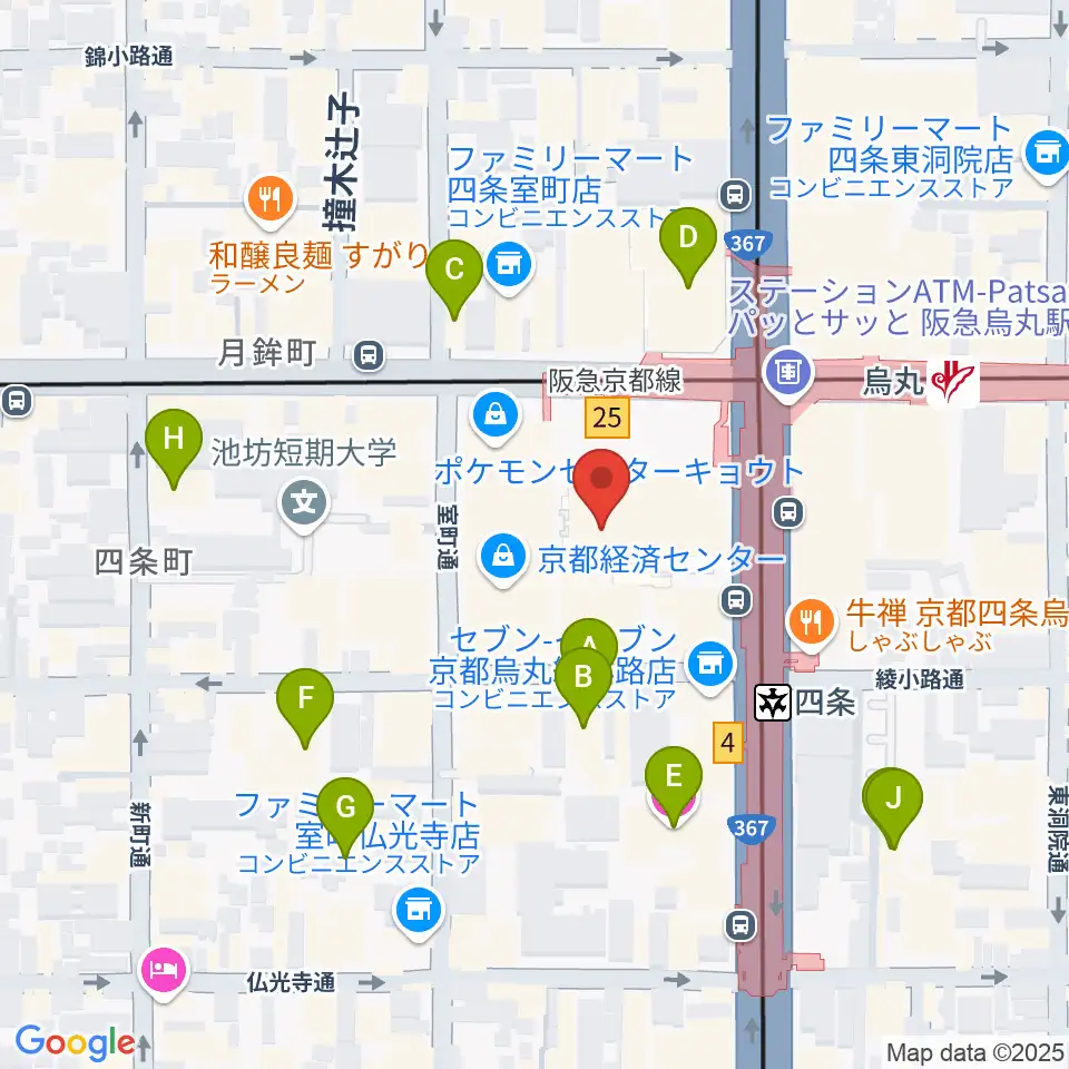 京都シネマ周辺のホテル一覧地図