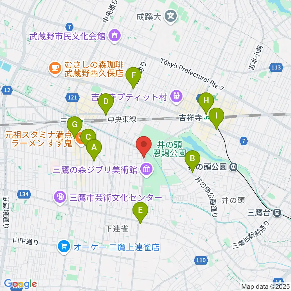 吉祥寺NEPO周辺のホテル一覧地図
