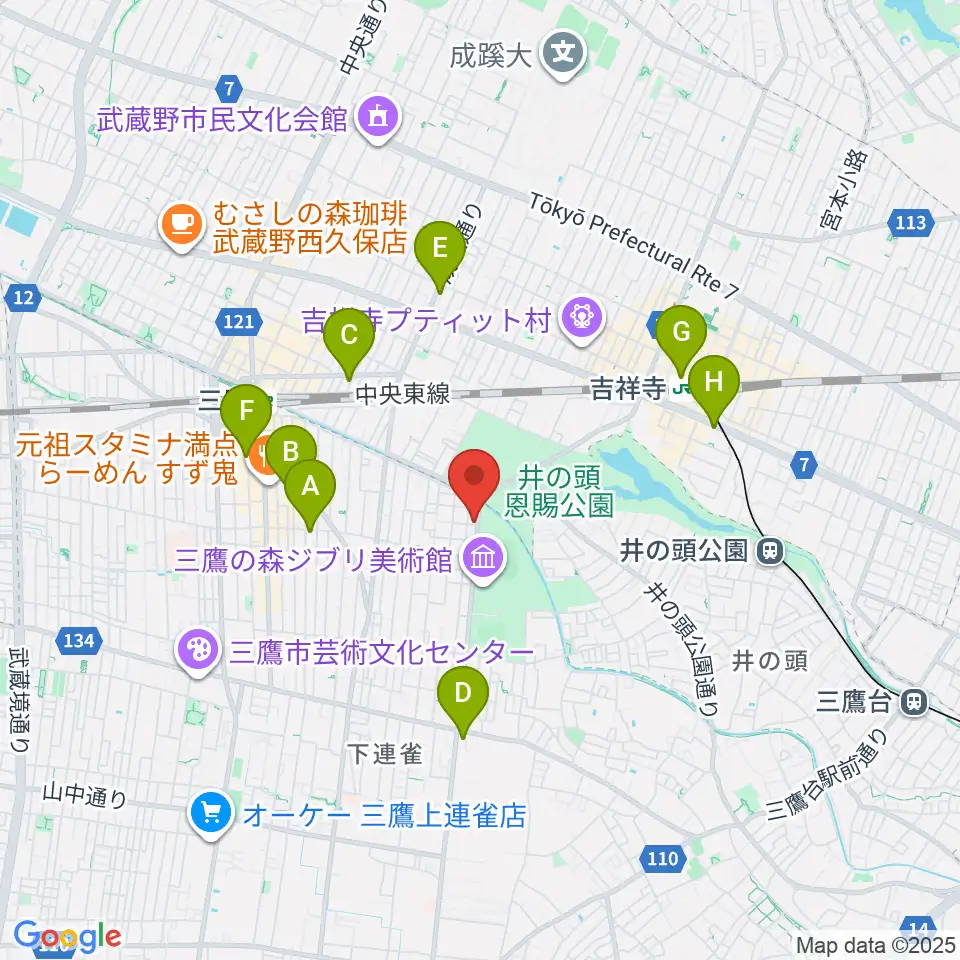 吉祥寺NEPO周辺のホテル一覧地図
