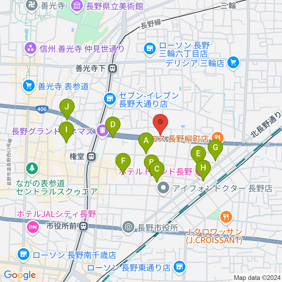 ウインナー楽器周辺のホテル一覧地図