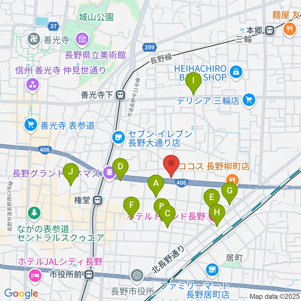 ウインナー楽器周辺のホテル一覧地図