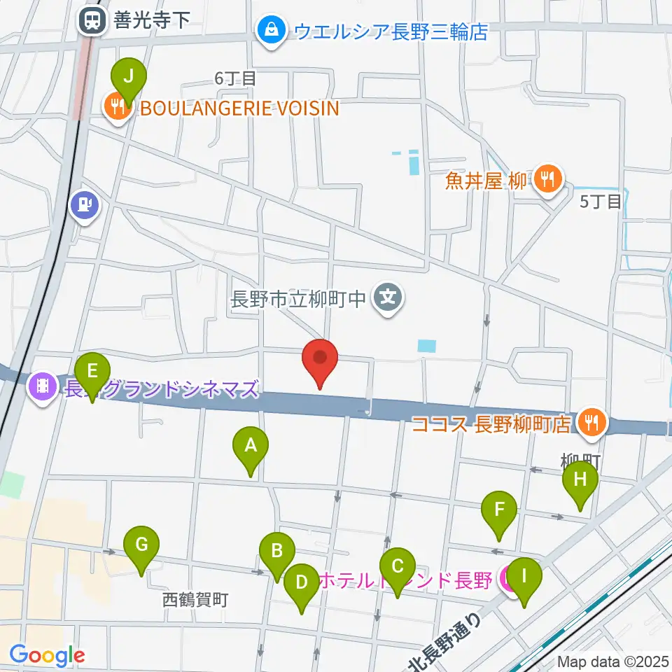 ウインナー楽器周辺のホテル一覧地図