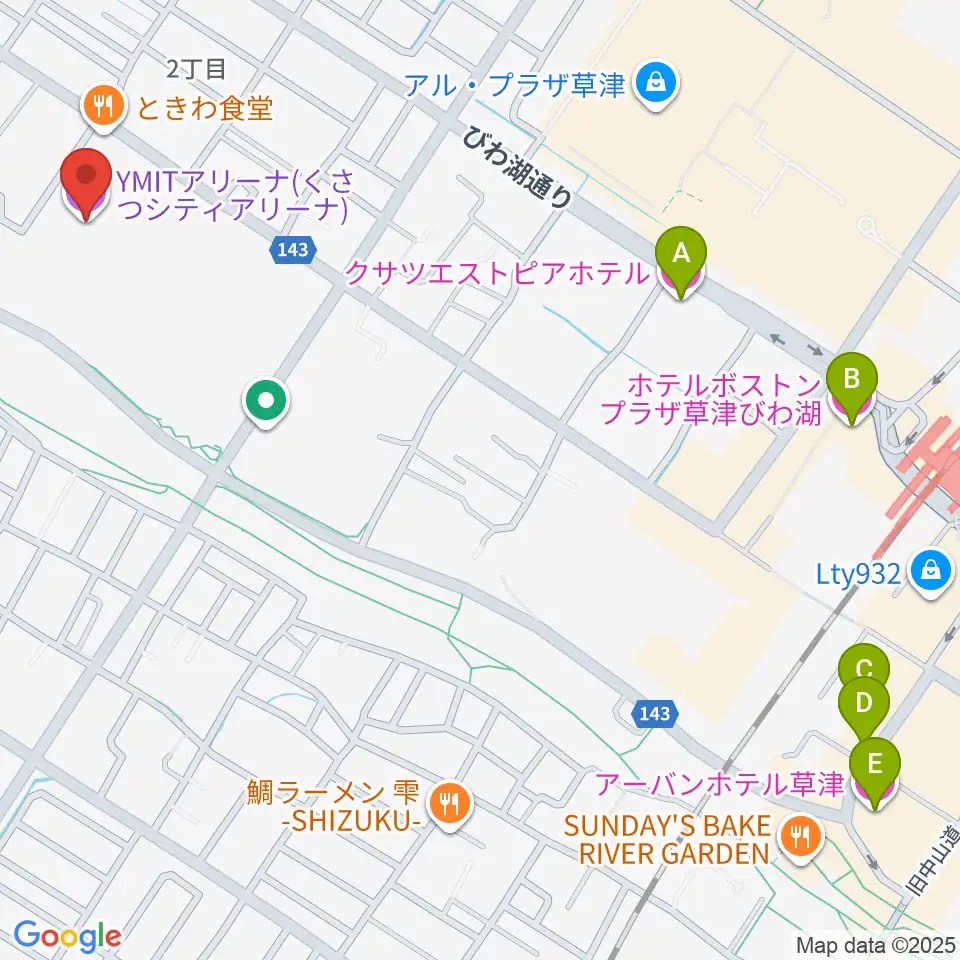 YMITアリーナ周辺のホテル一覧地図