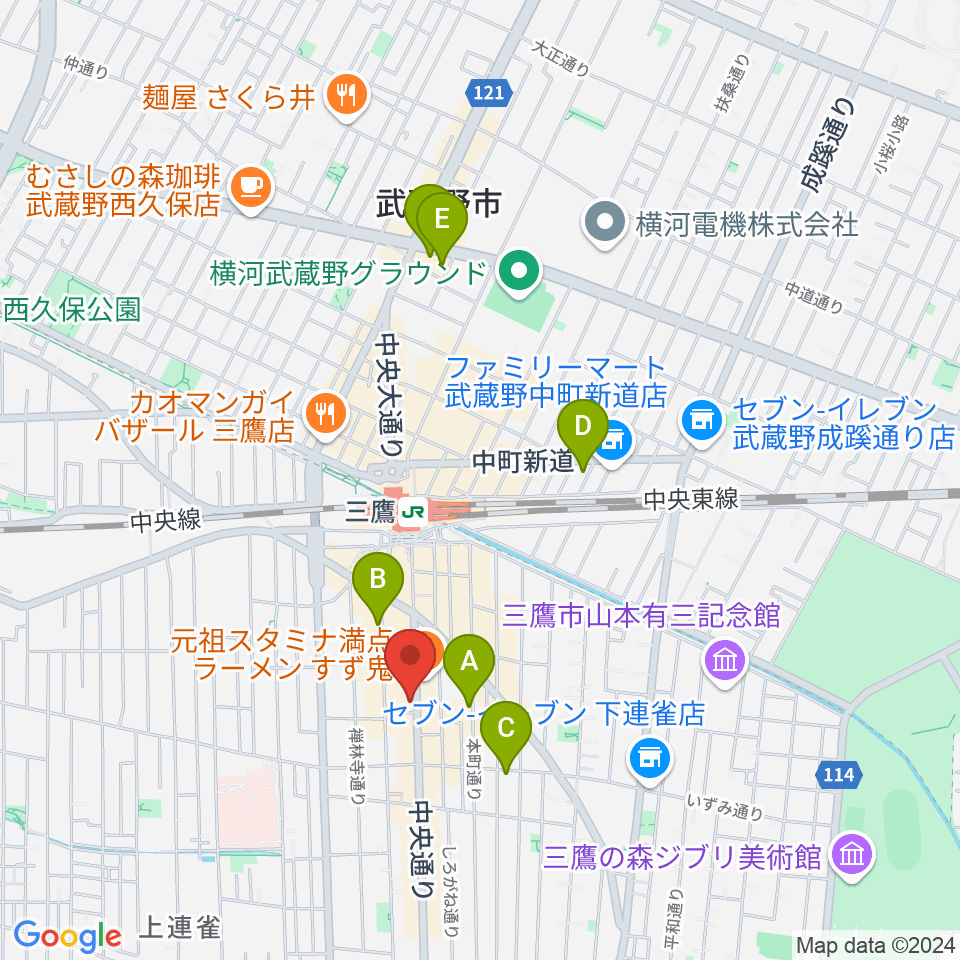 三鷹SCOOL周辺のホテル一覧地図