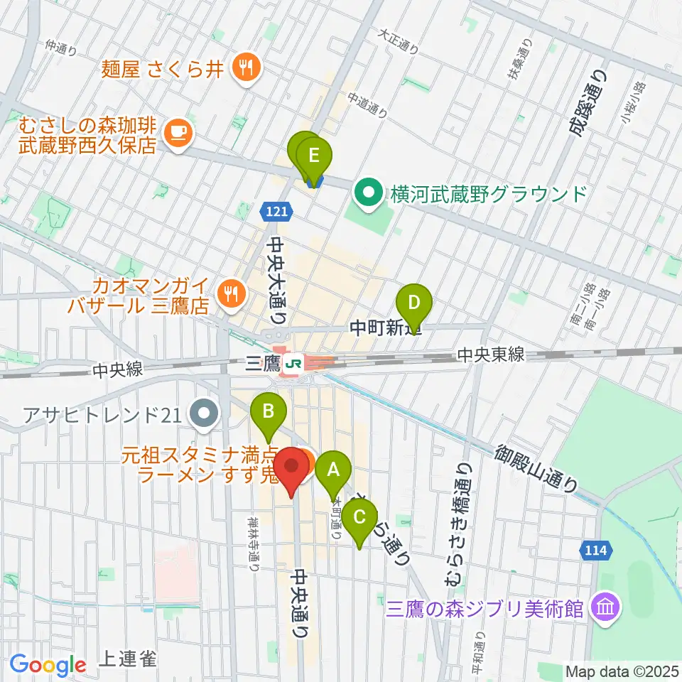 三鷹SCOOL周辺のホテル一覧地図