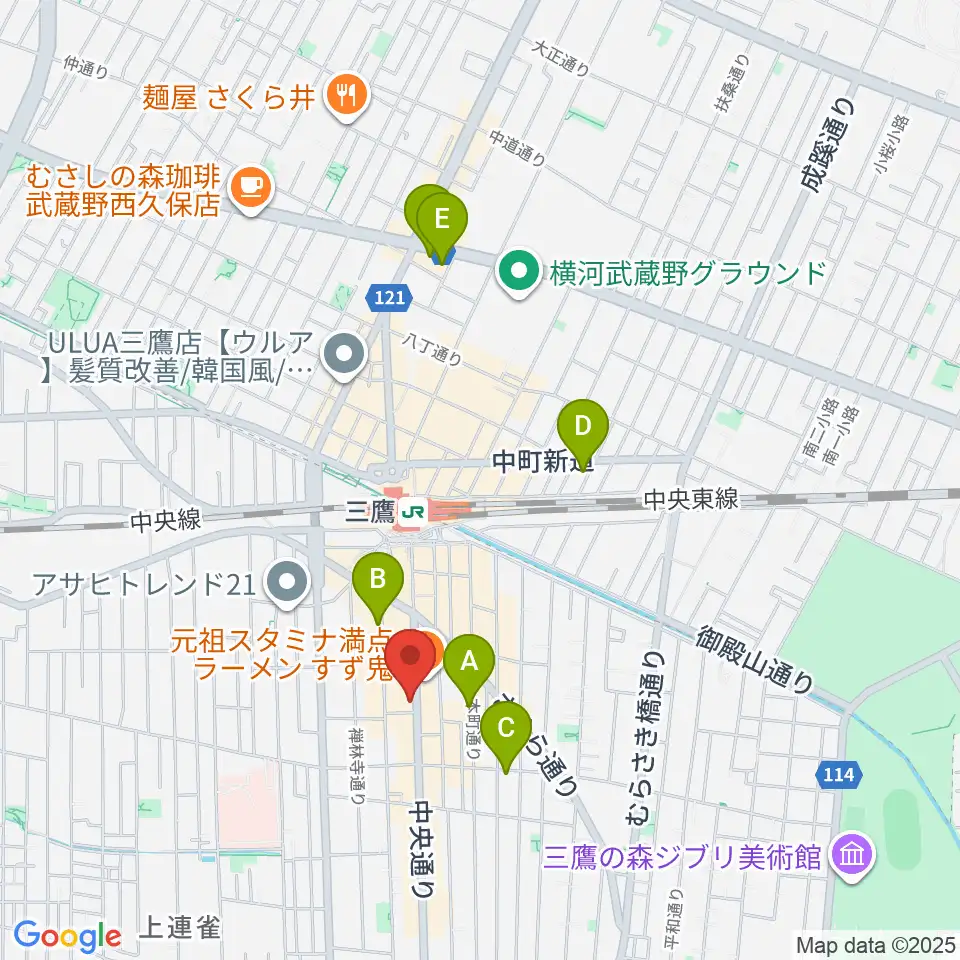 三鷹SCOOL周辺のホテル一覧地図