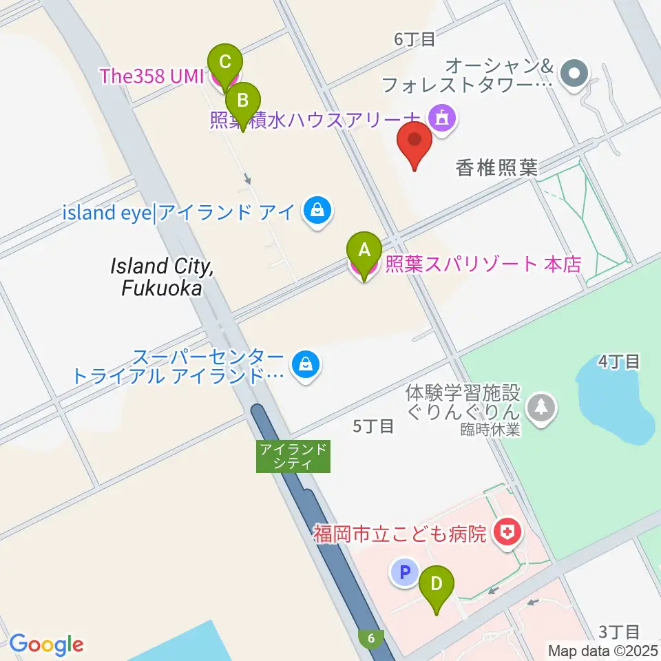 照葉積水ハウスアリーナ周辺のホテル一覧地図