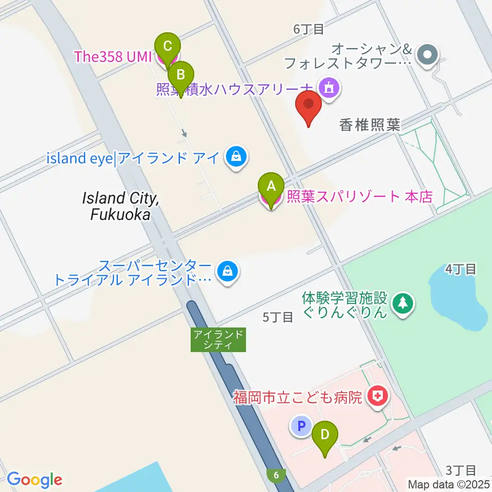 照葉積水ハウスアリーナ周辺のホテル一覧地図