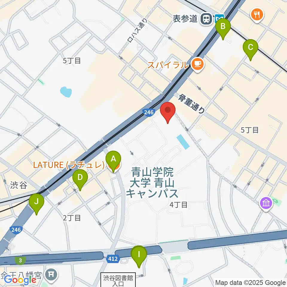 青山学院記念館周辺のホテル一覧地図