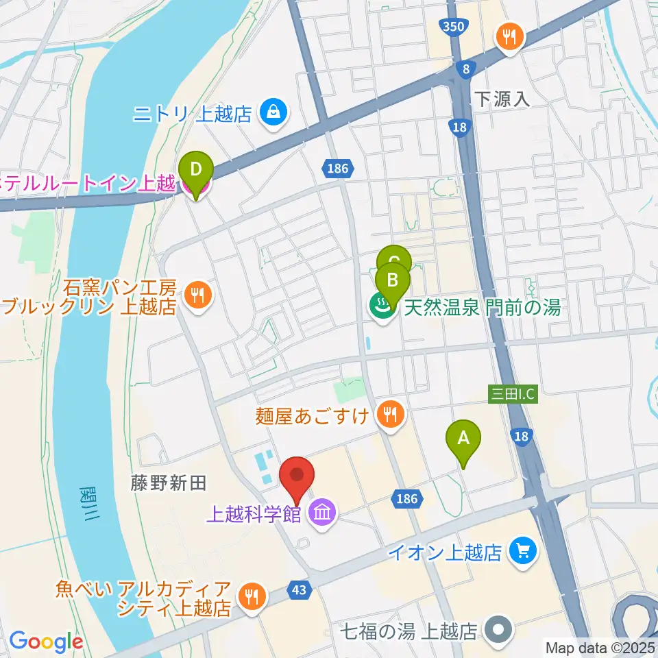 リージョンプラザ上越周辺のホテル一覧地図