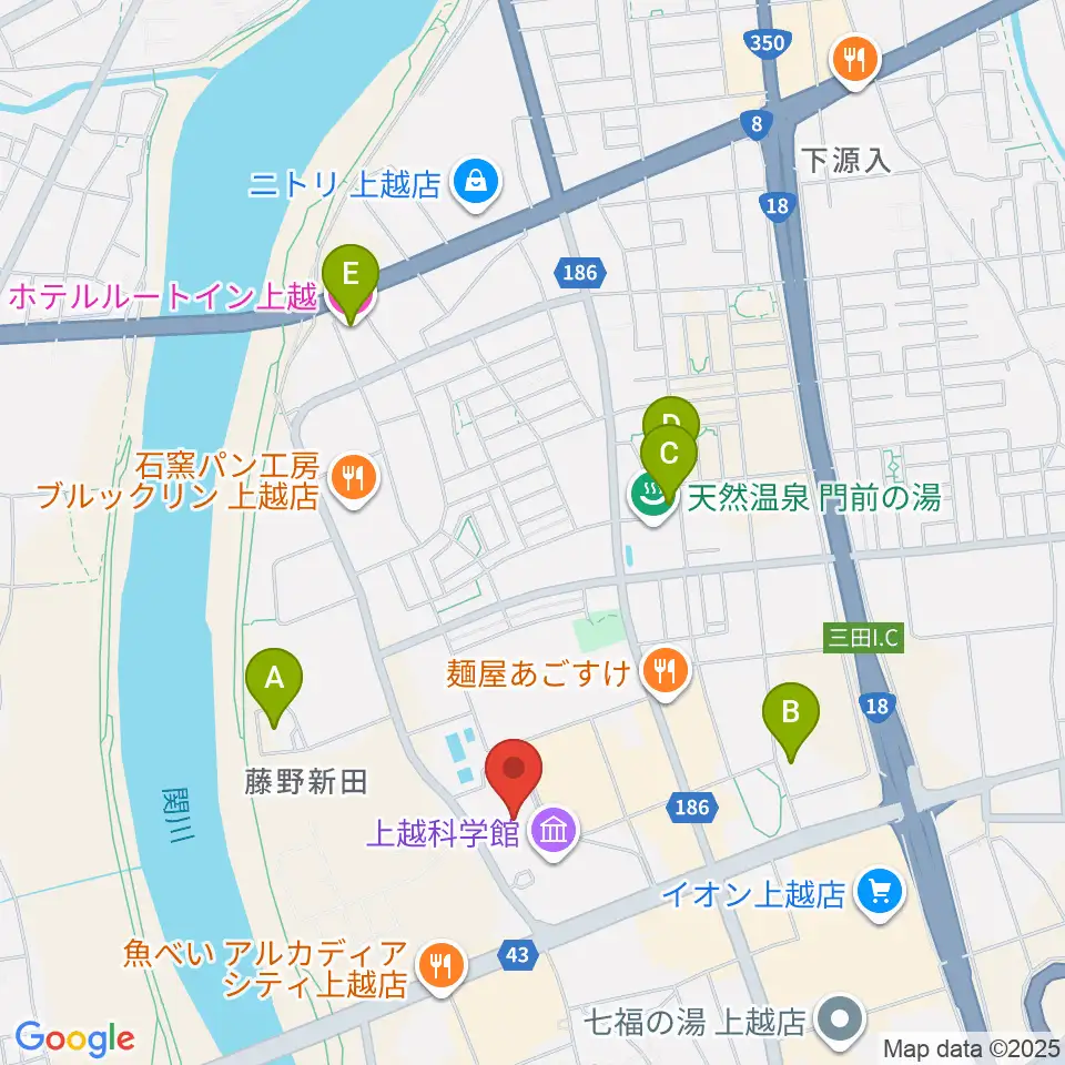 リージョンプラザ上越周辺のホテル一覧地図