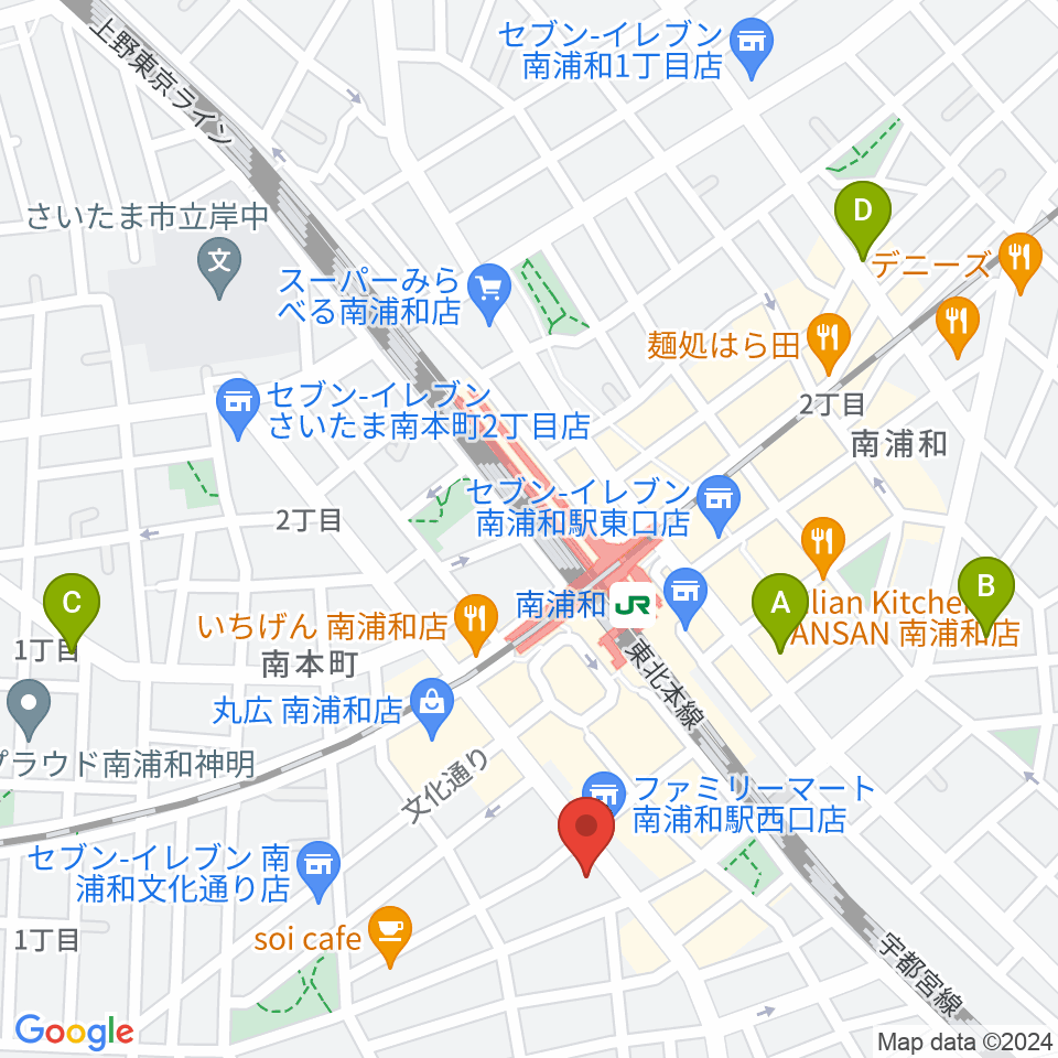 スタジオパックス南浦和店周辺のホテル一覧地図