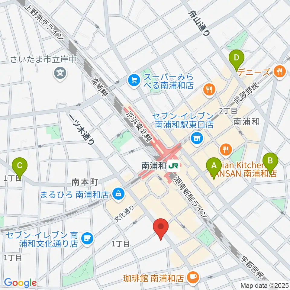 スタジオパックス南浦和店周辺のホテル一覧地図