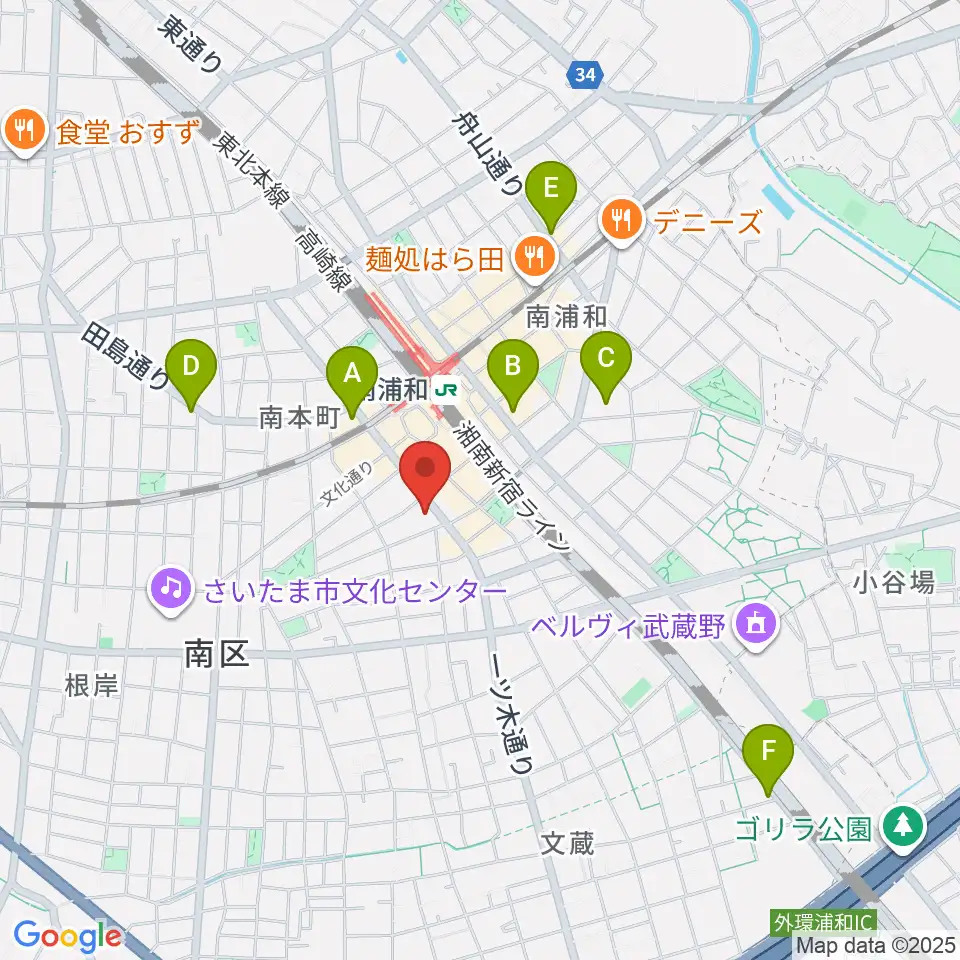スタジオパックス南浦和店周辺のホテル一覧地図
