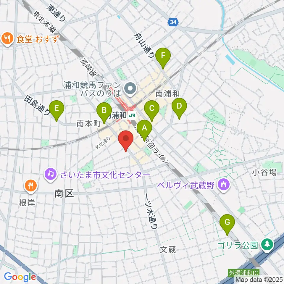 スタジオパックス南浦和店周辺のホテル一覧地図