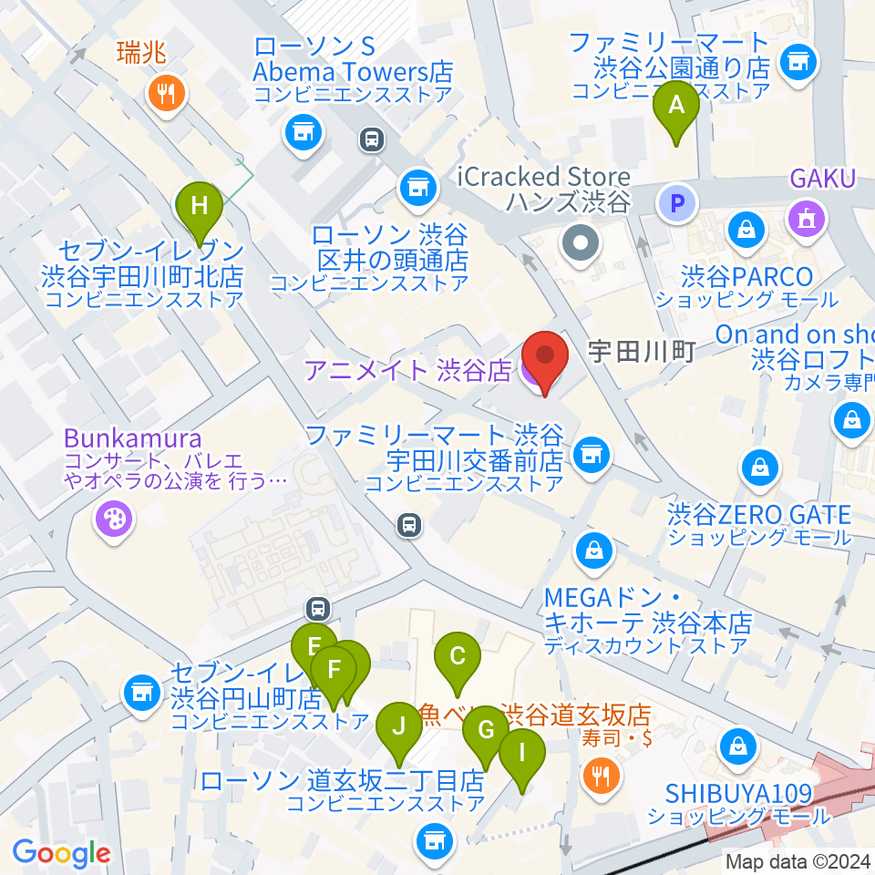 渋谷ヨシモト∞ドーム周辺のホテル一覧地図