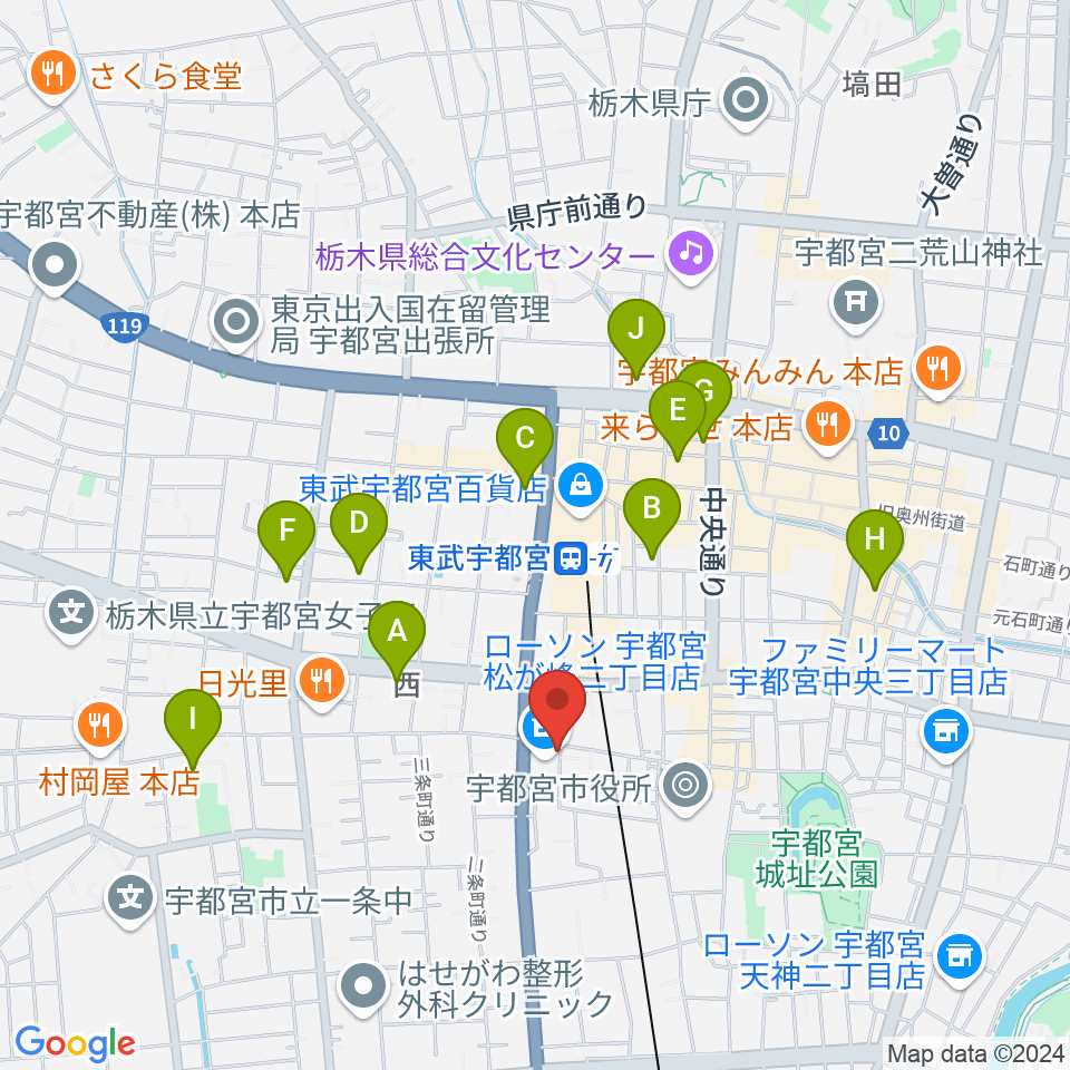 デラックスレコード周辺のホテル一覧地図