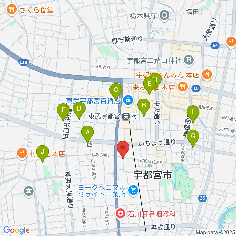 デラックスレコード周辺のホテル一覧地図
