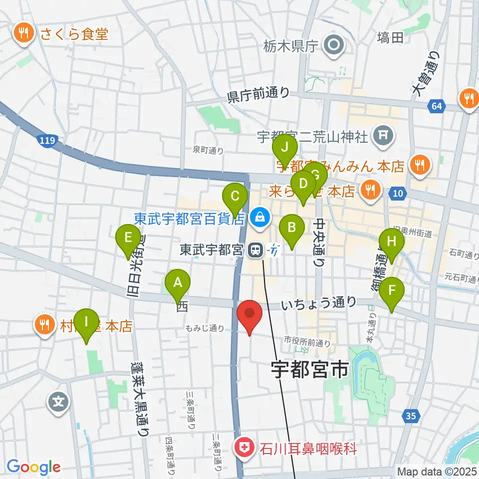 デラックスレコード周辺のホテル一覧地図