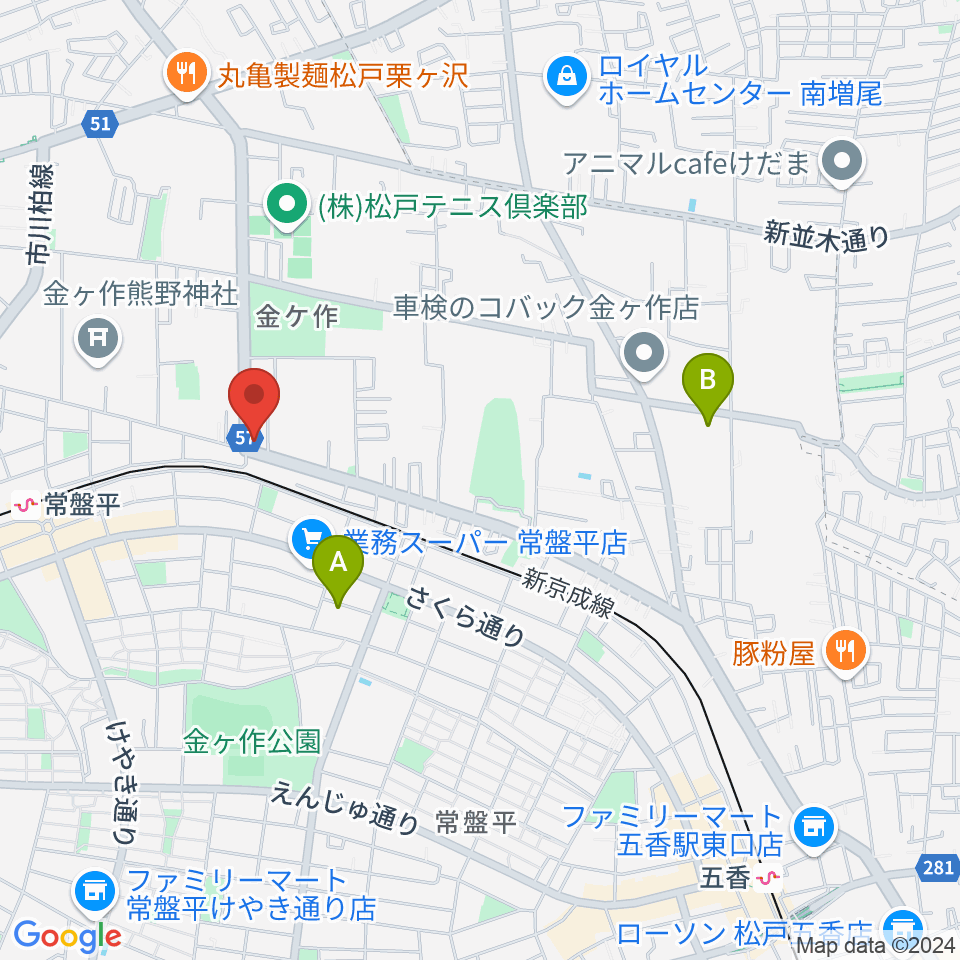 オハナホール周辺のホテル一覧地図