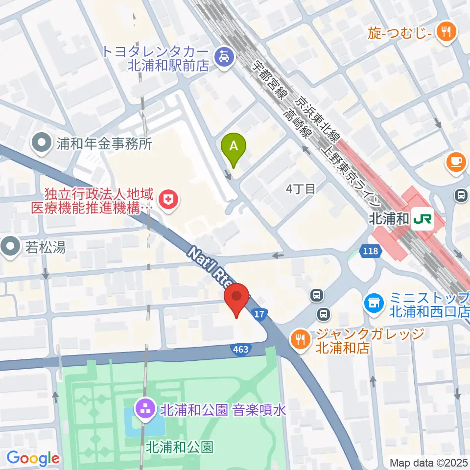北浦和キャンディー周辺のホテル一覧地図