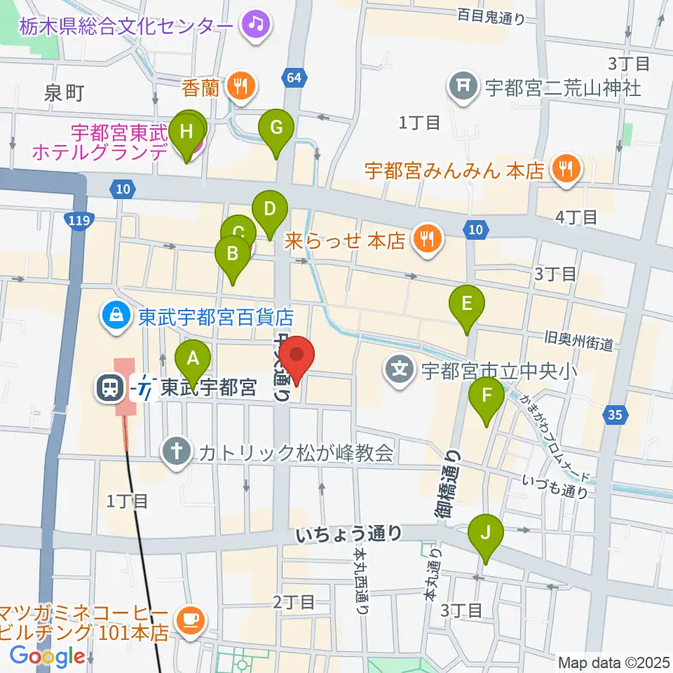 レディオベリー周辺のホテル一覧地図